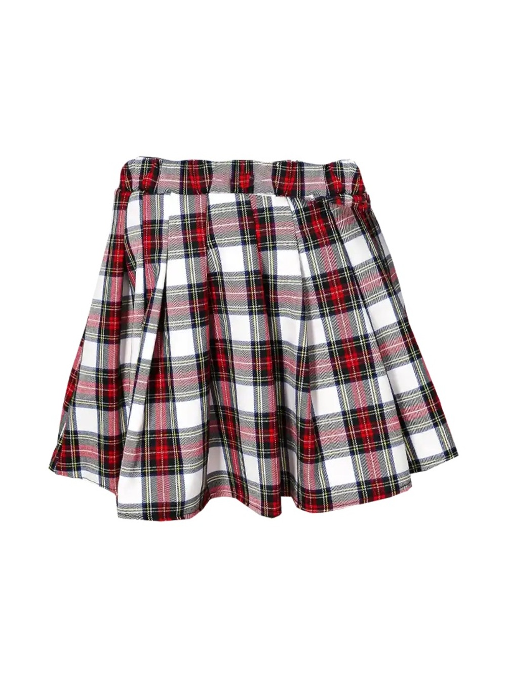 okie dokie Red and White Plaid Circle Skirt